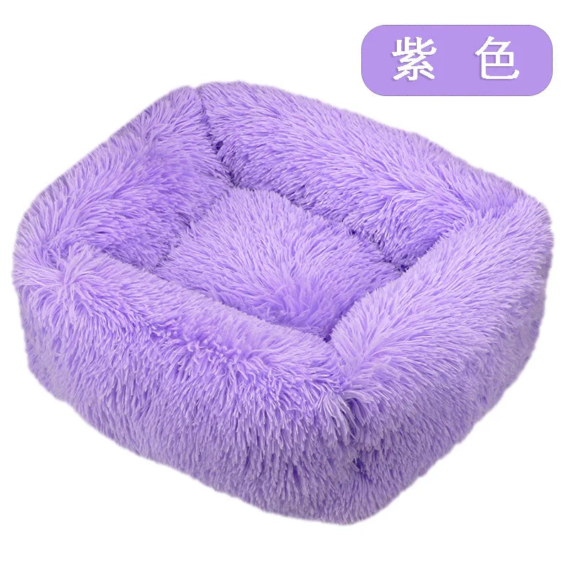 Dog Bed Super Soft Washable Long Plush Pet Kennel Deep Sleep Dog House Velvet Mats Sofa Pet Cat Bed For Dog Basket