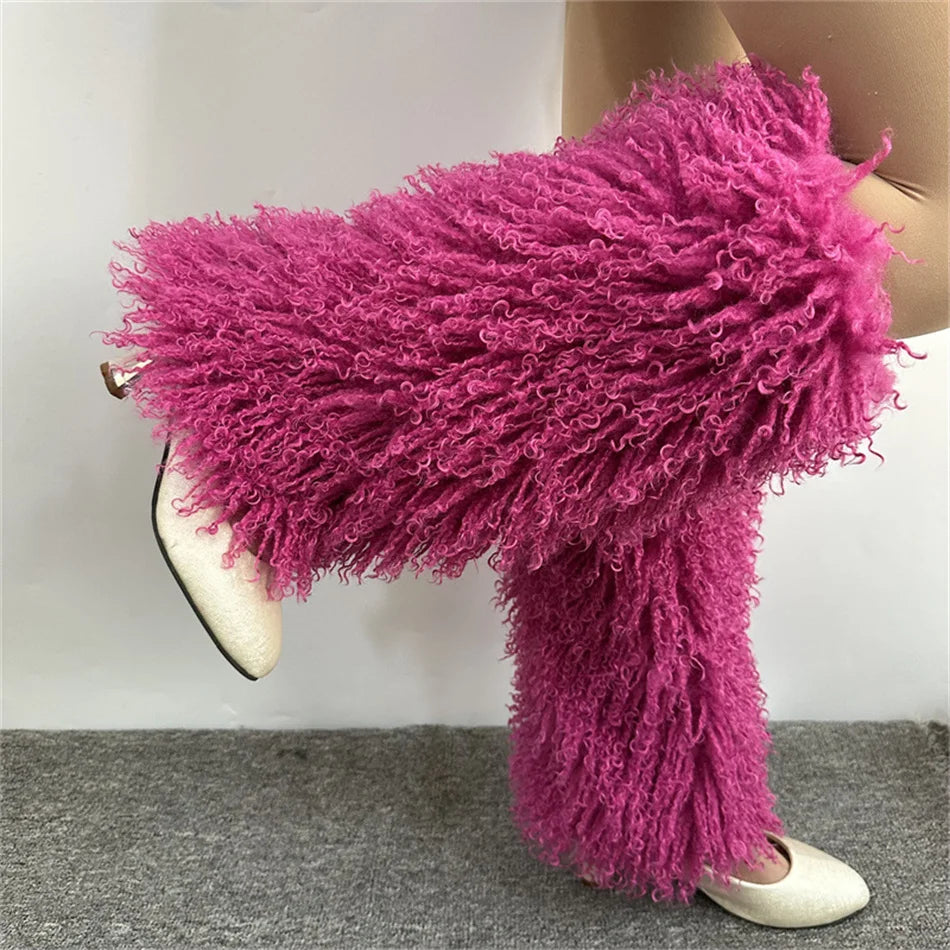 Furry Leg Warmers Y2K Faux Fur Leg Warmers Boot Faux Fur Boots Foot Sleeve Boot Cover For Women Warm Sock Fashion Socks