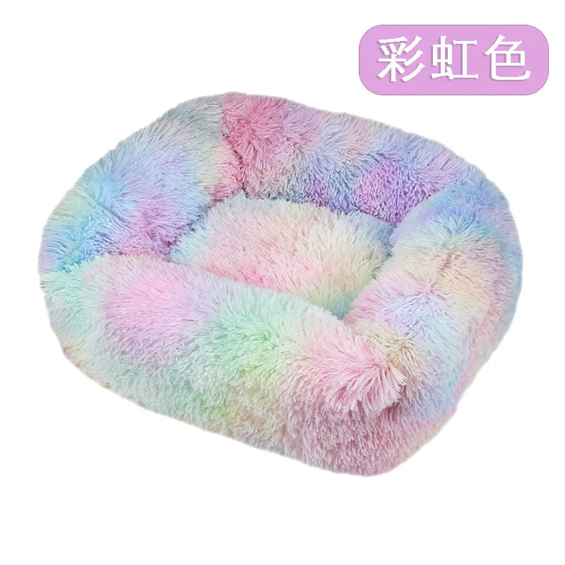 Dog Bed Super Soft Washable Long Plush Pet Kennel Deep Sleep Dog House Velvet Mats Sofa Pet Cat Bed For Dog Basket