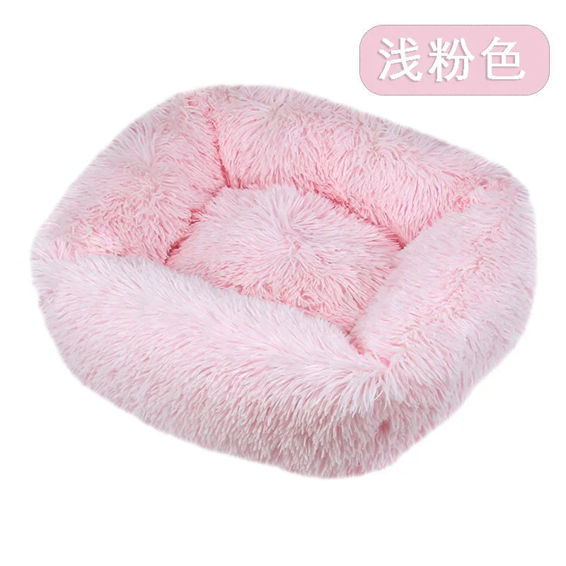 Dog Bed Super Soft Washable Long Plush Pet Kennel Deep Sleep Dog House Velvet Mats Sofa Pet Cat Bed For Dog Basket
