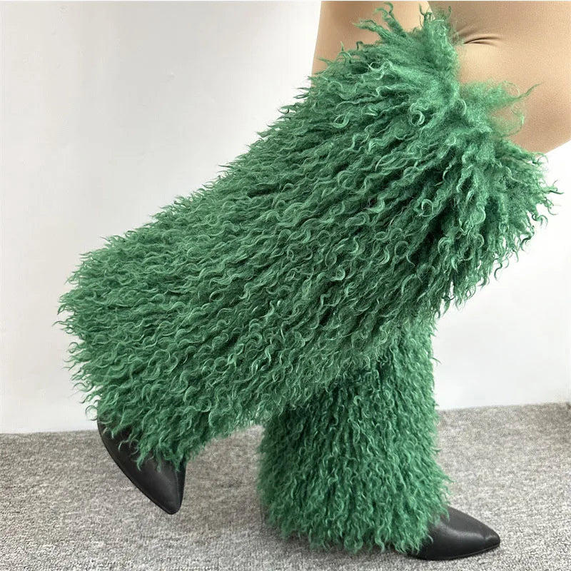 Furry Leg Warmers Y2K Faux Fur Leg Warmers Boot Faux Fur Boots Foot Sleeve Boot Cover For Women Warm Sock Fashion Socks
