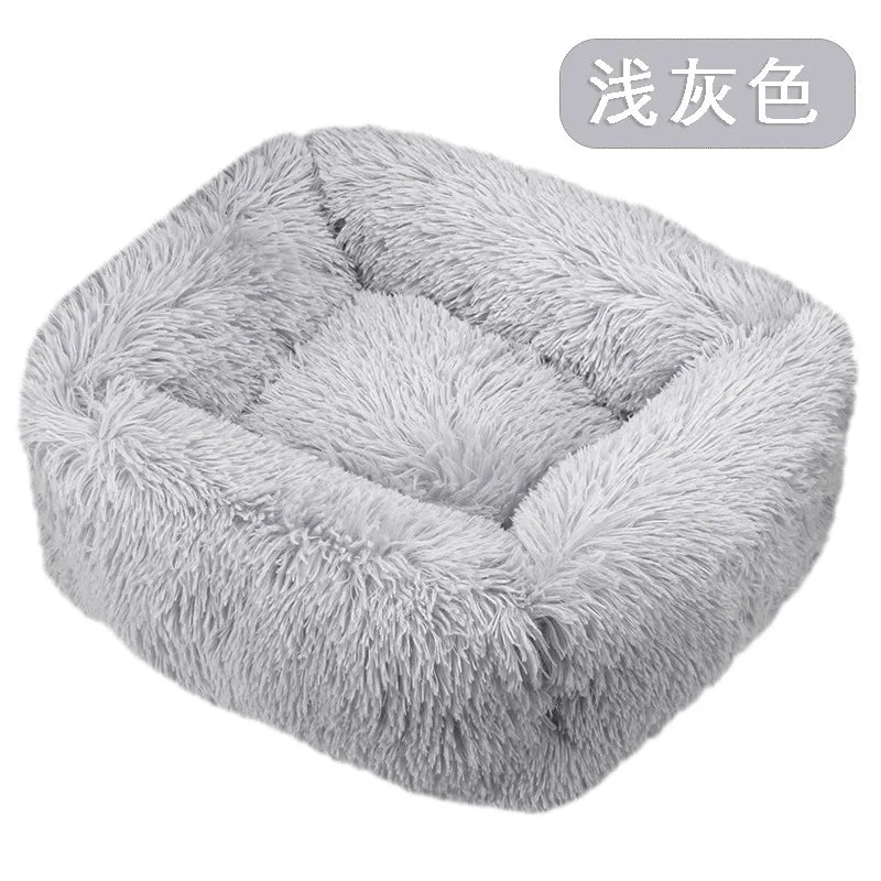 Dog Bed Super Soft Washable Long Plush Pet Kennel Deep Sleep Dog House Velvet Mats Sofa Pet Cat Bed For Dog Basket