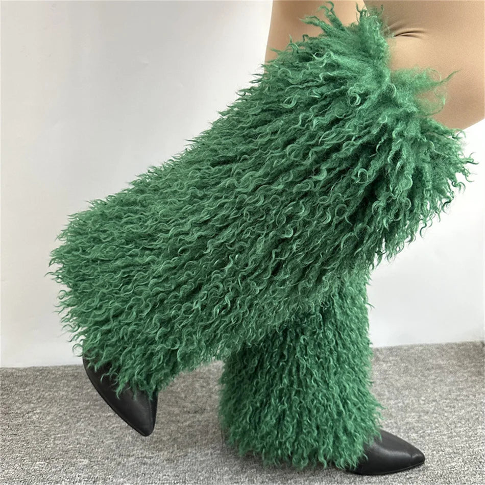 Furry Leg Warmers Y2K Faux Fur Leg Warmers Boot Faux Fur Boots Foot Sleeve Boot Cover For Women Warm Sock Fashion Socks