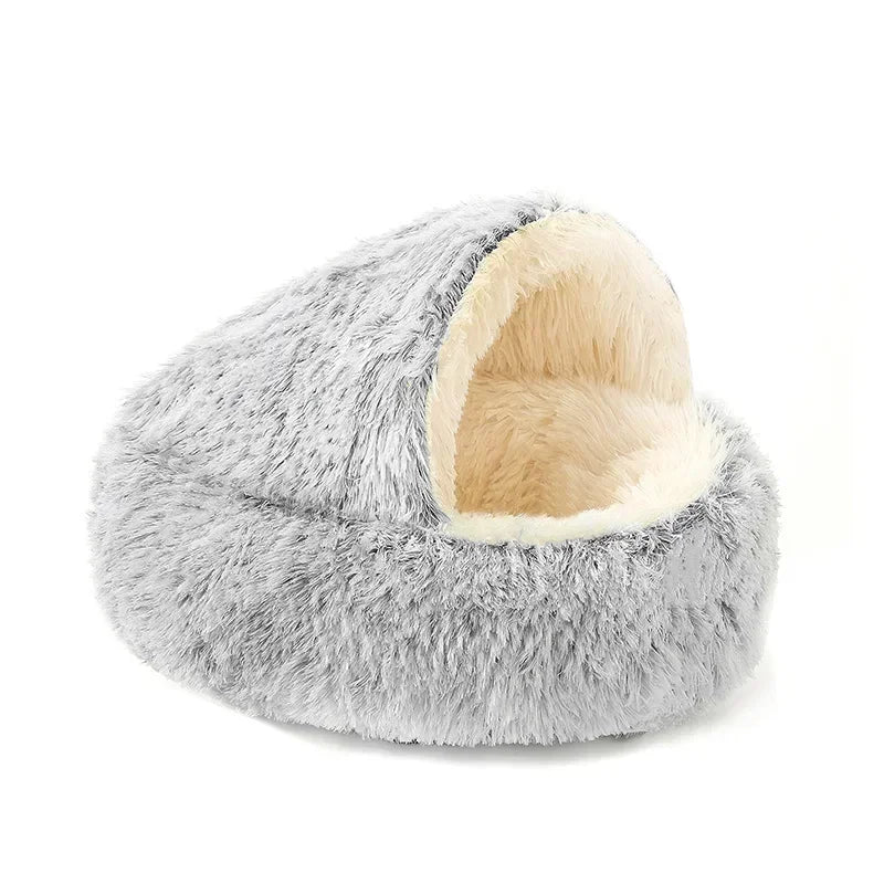 Cat House Winter Plush Pet Cat Bed Round Cat Cushion Thicken Warm Cats Basket Pet Sleep Bag Kitten Nest Kennel for Small Cats