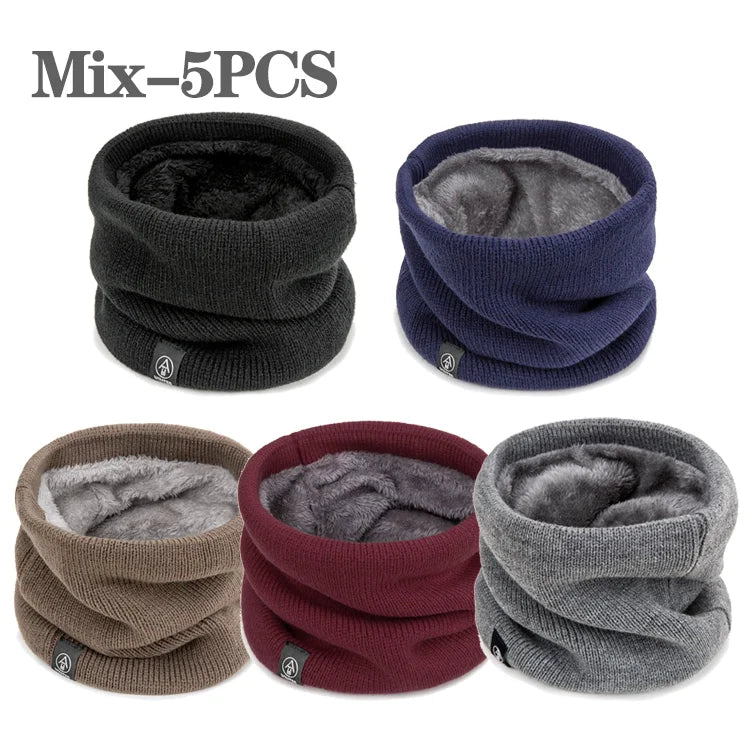 Winter Neck Warmer Scarf Fleece Lined Windproof Gaiter Soft Thermal Insulation for Men Women Halloween Christmas Gift Accessory