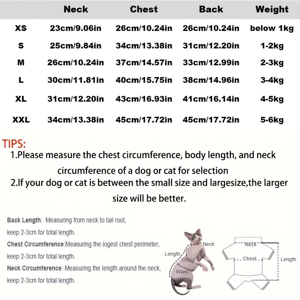 Sphynx Cat Clothes 5colors Winter Soft Cotton Sweater Cozy Fleece Pet Sweater for Cats Small Dogs Skin-friendly for Devon Rex