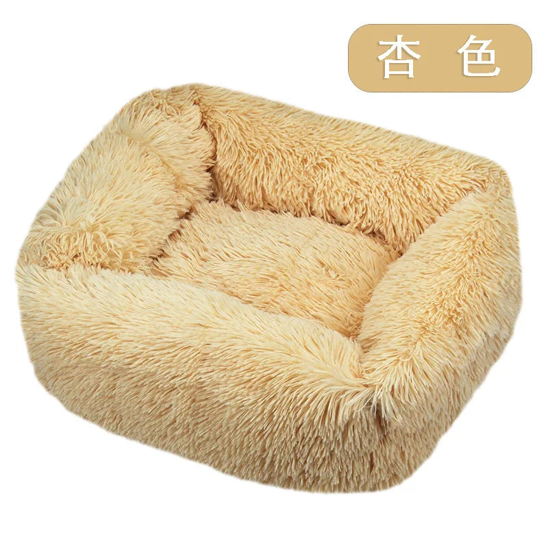Dog Bed Super Soft Washable Long Plush Pet Kennel Deep Sleep Dog House Velvet Mats Sofa Pet Cat Bed For Dog Basket