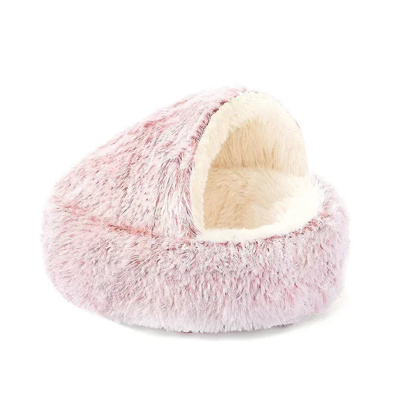 Cat House Winter Plush Pet Cat Bed Round Cat Cushion Thicken Warm Cats Basket Pet Sleep Bag Kitten Nest Kennel for Small Cats