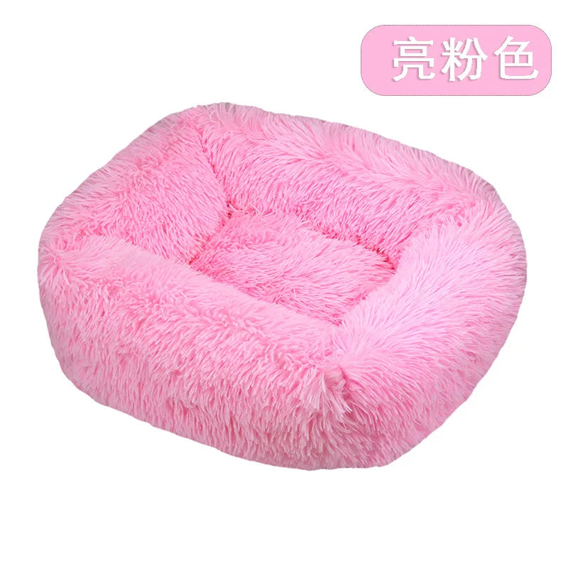 Dog Bed Super Soft Washable Long Plush Pet Kennel Deep Sleep Dog House Velvet Mats Sofa Pet Cat Bed For Dog Basket