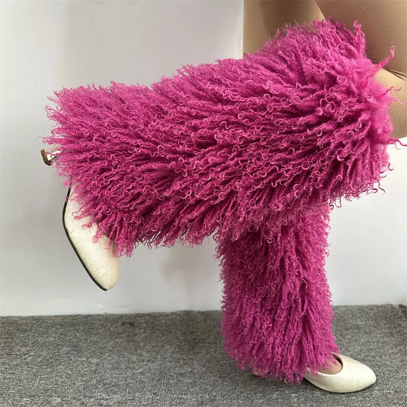 Furry Leg Warmers Y2K Faux Fur Leg Warmers Boot Faux Fur Boots Foot Sleeve Boot Cover For Women Warm Sock Fashion Socks