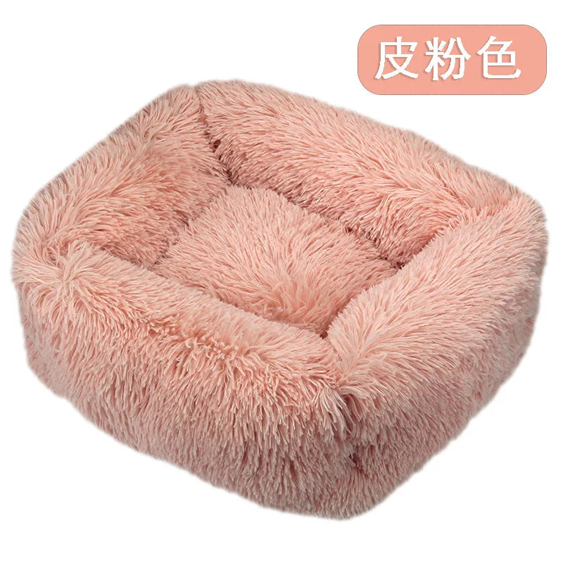 Dog Bed Super Soft Washable Long Plush Pet Kennel Deep Sleep Dog House Velvet Mats Sofa Pet Cat Bed For Dog Basket