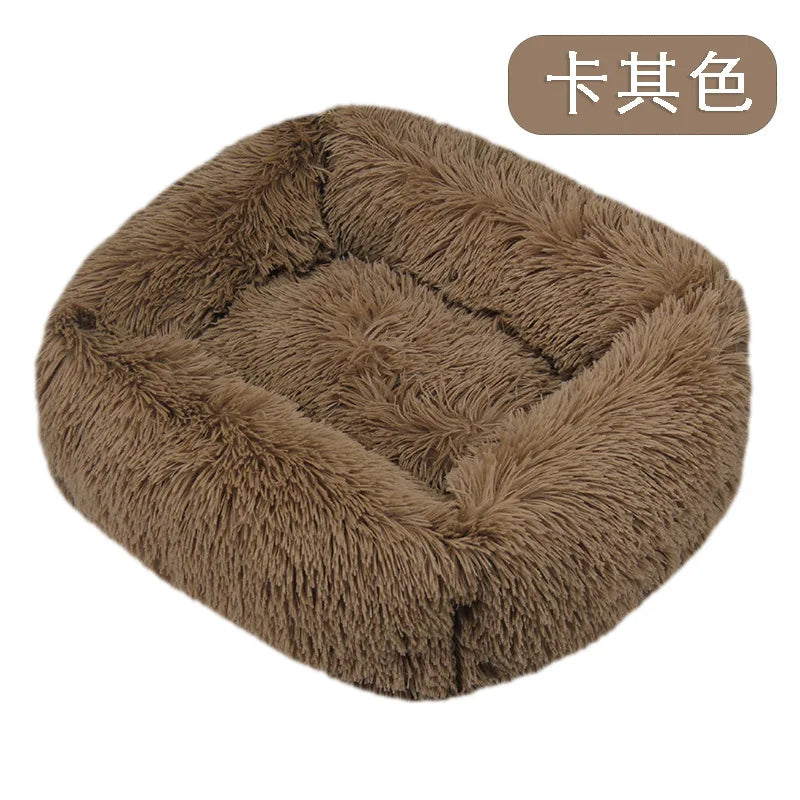 Dog Bed Super Soft Washable Long Plush Pet Kennel Deep Sleep Dog House Velvet Mats Sofa Pet Cat Bed For Dog Basket