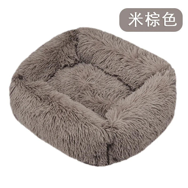 Dog Bed Super Soft Washable Long Plush Pet Kennel Deep Sleep Dog House Velvet Mats Sofa Pet Cat Bed For Dog Basket