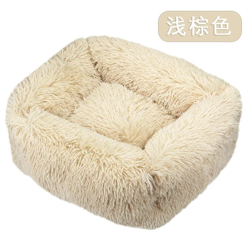 Dog Bed Super Soft Washable Long Plush Pet Kennel Deep Sleep Dog House Velvet Mats Sofa Pet Cat Bed For Dog Basket