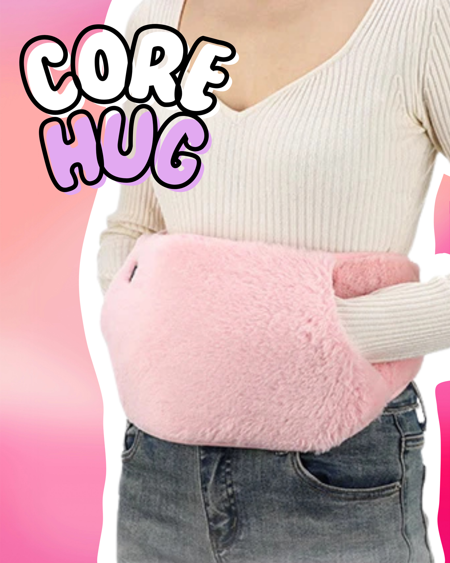 Corehug (pink) - Waist + Hand heater for HER
