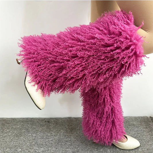 Furry Leg Warmers Y2K Faux Fur Leg Warmers Boot Faux Fur Boots Foot Sleeve Boot Cover For Women Warm Sock Fashion Socks